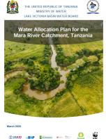 Mara water allocation plan